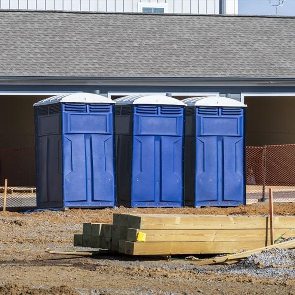 Heavy-duty construction site porta potty in Rockford, Illinois